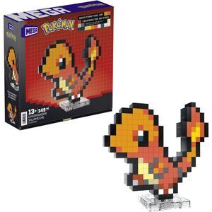 Mega Bloks - Pokemon Charmander, Pixel Art, 349 Piece Building Toy Set